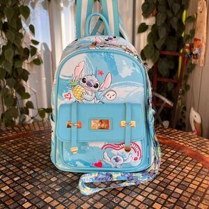 Authentic Disney Stitch Blue WondaPop Backpack Vegan Leather